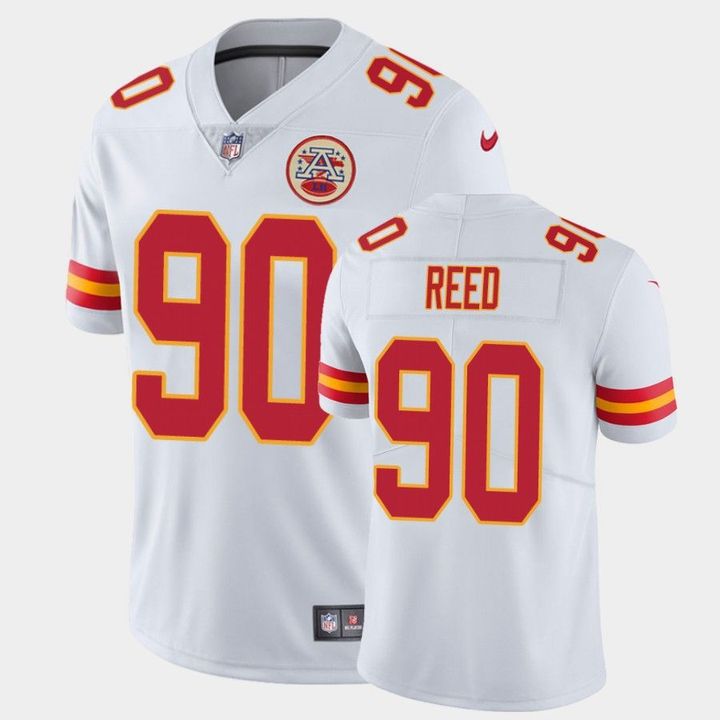 Men Kansas City Chiefs #90 Jarran Reed Nike White Limited NFL Jersey->kansas city chiefs->NFL Jersey